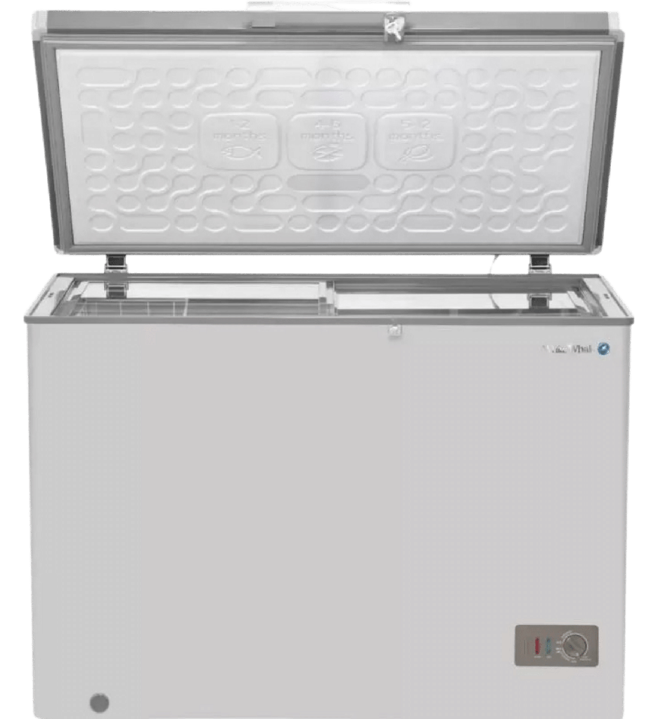 فريزر وايت ويل افقي 273 لتر سلفر باب جرار WCF-345 XAG