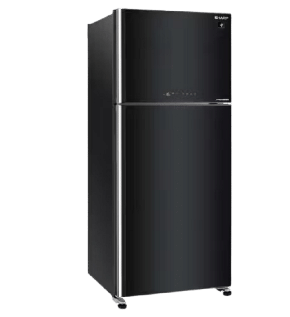 ثلاجه شارب 396 لتر انفرتر ديجيتال باب زجاج اسود مقبض طولي SJ-GV48G-BK