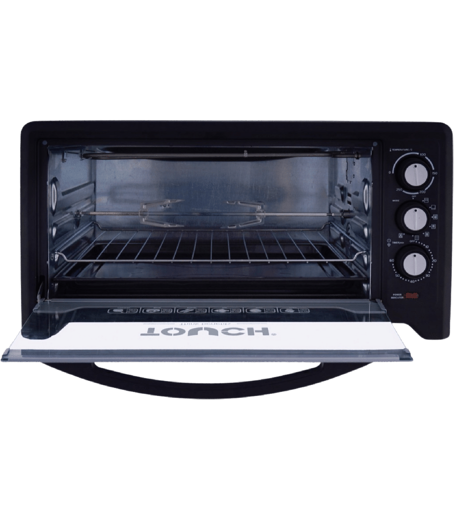 فرن تاتش زنوكي 50 لتر جامبو شوايه ومروحه اسود