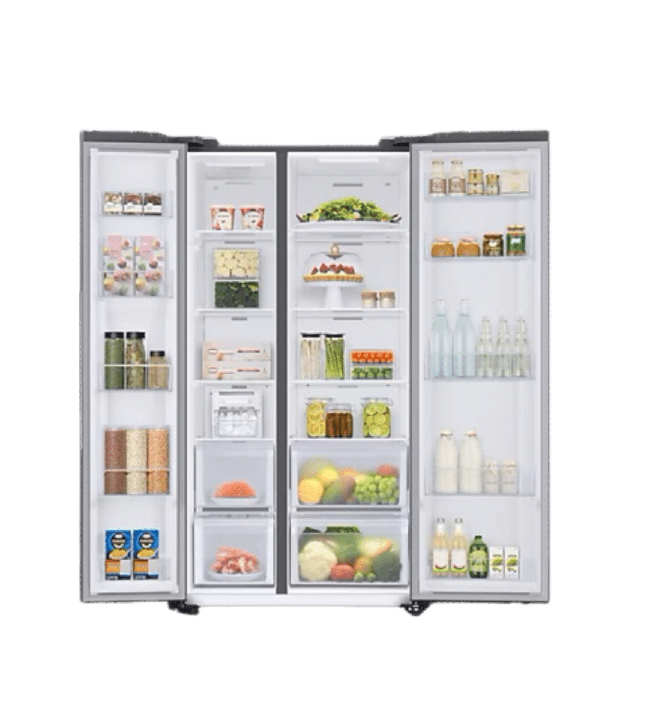 ثلاجه سامسونج سايد باي سايد 641 لتر انفرتر سلفر RS66A8100S9/MR