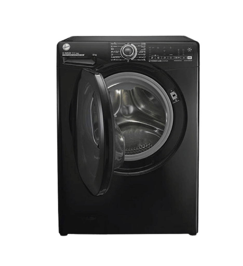 غساله هوفر 8ك 1300 لفه بخار انفرتر WIFI اسود باب اسود H3WS38TAMF7B-ELA