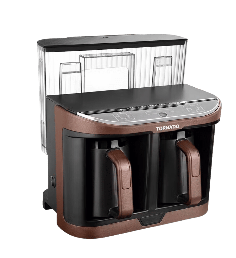 محضر قهوه تركي تورنيدو اوتوماتيك 660 مل 1470 وات بني * اسود تانك مياه TCME-100D-PRO