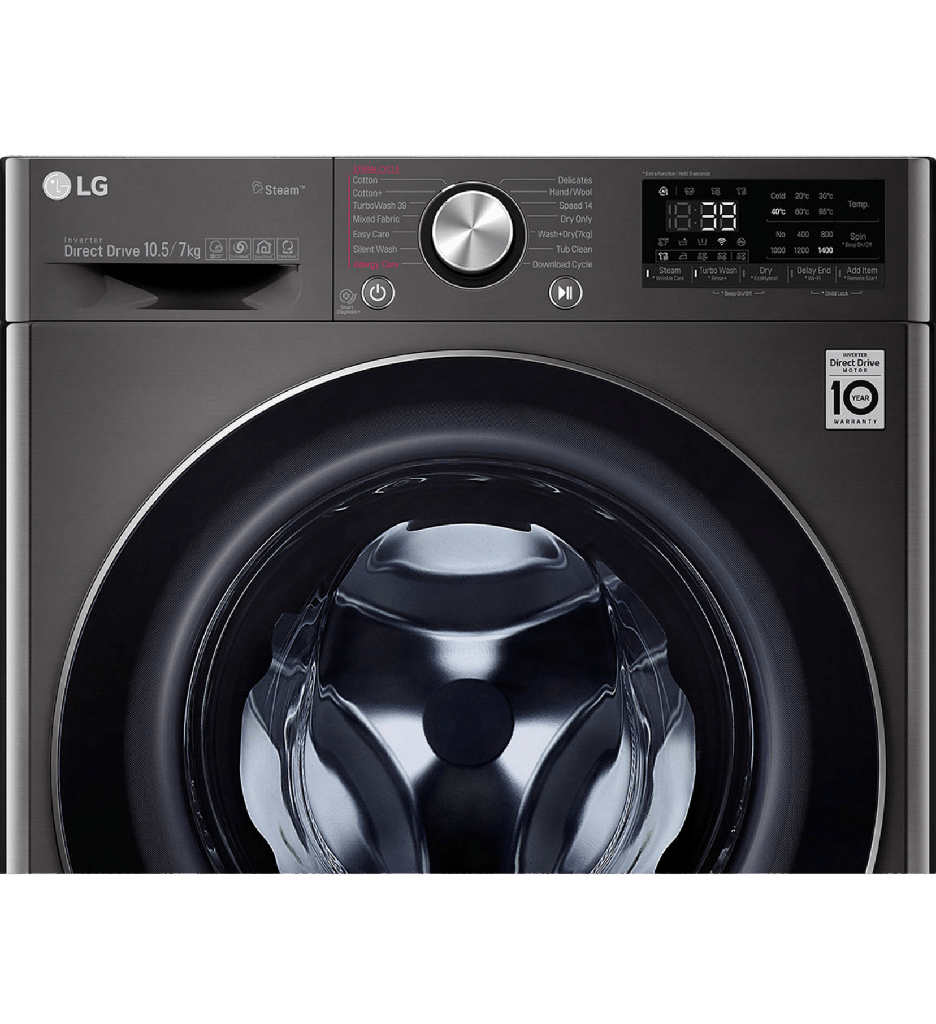 غساله ال جي 10.5ك بالمجفف اسود F4V9RCP2E