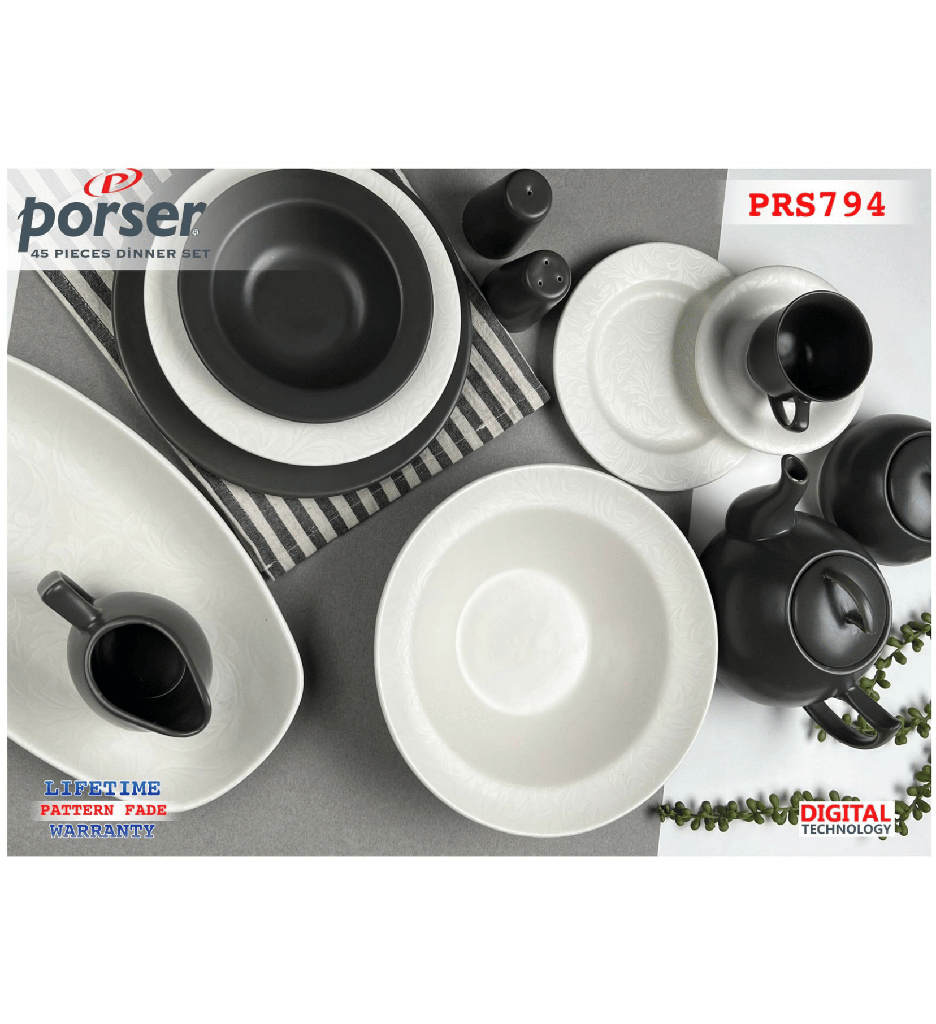 طقم عشا Porser تركي 45 قطعه