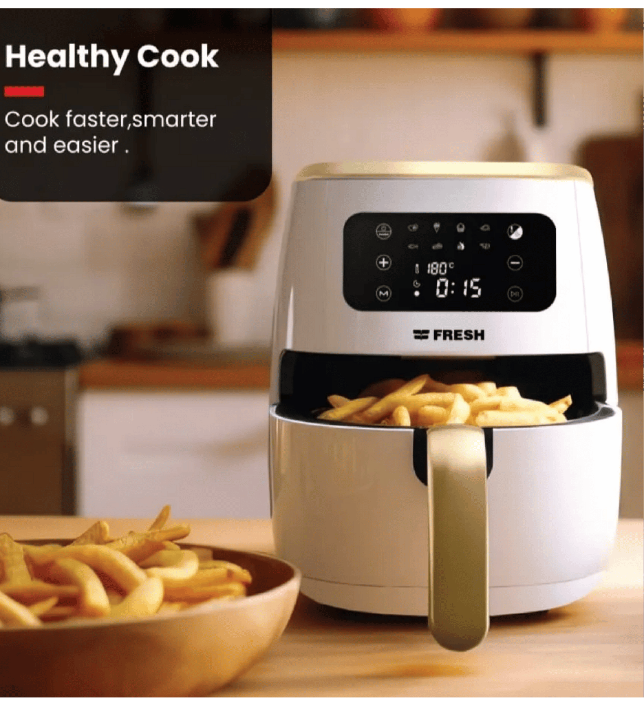 قلايه فريش 1800 وات بدون زيت ديجيتال ابيض