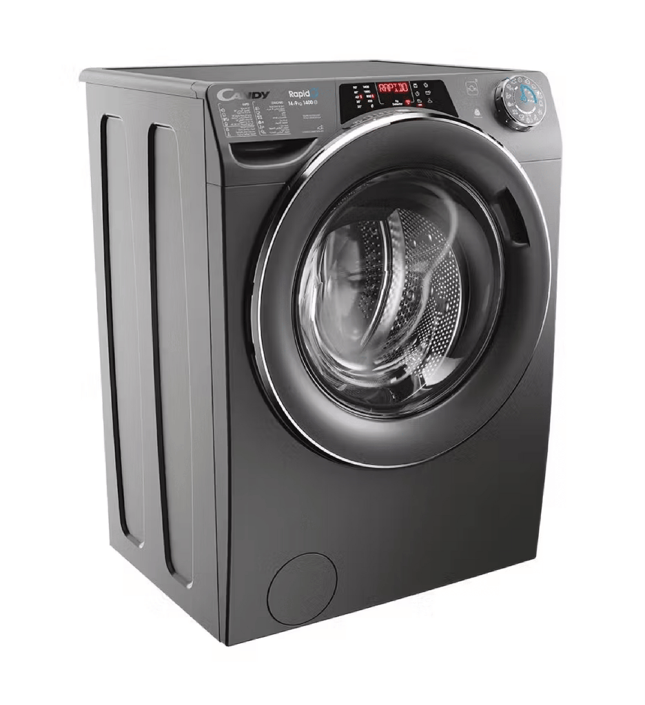 غساله كاندى 14 ك + 9ك مجفف 1400لفه سلفر باب اسود انفرتر WIFI بالبخار ROW41496DCRT-EGY