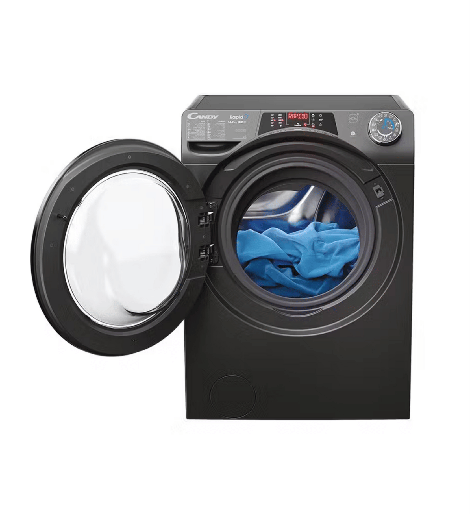 غساله كاندى 14 ك + 9ك مجفف 1400لفه سلفر باب اسود انفرتر WIFI بالبخار ROW41496DCRT-EGY