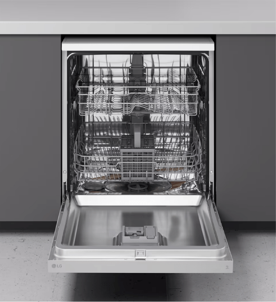 غساله اطباق ال جي 14 فرد 2 رف سلفر كوري بدون بخار DFC612FV