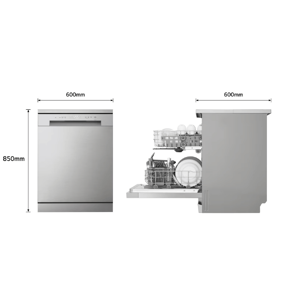 غساله اطباق ال جي 14 فرد 2 رف سلفر كوري بدون بخار DFC612FV