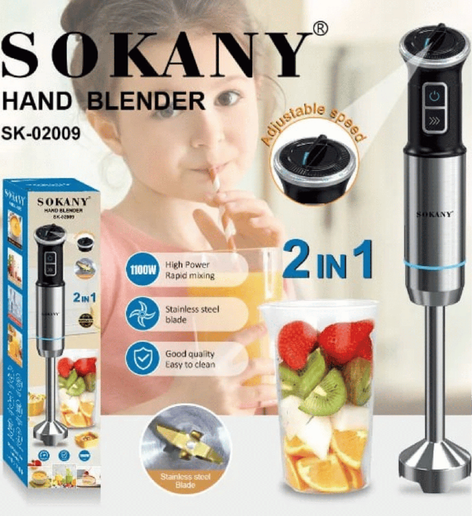 هاند بلندر سوكاني 2*1 ستانلس 1100وات SK-02009