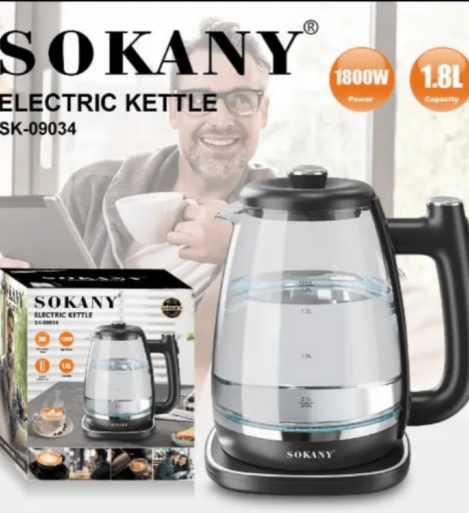 غلايه زجاج سوكاني 1.8لتر 1800وات SK-09034