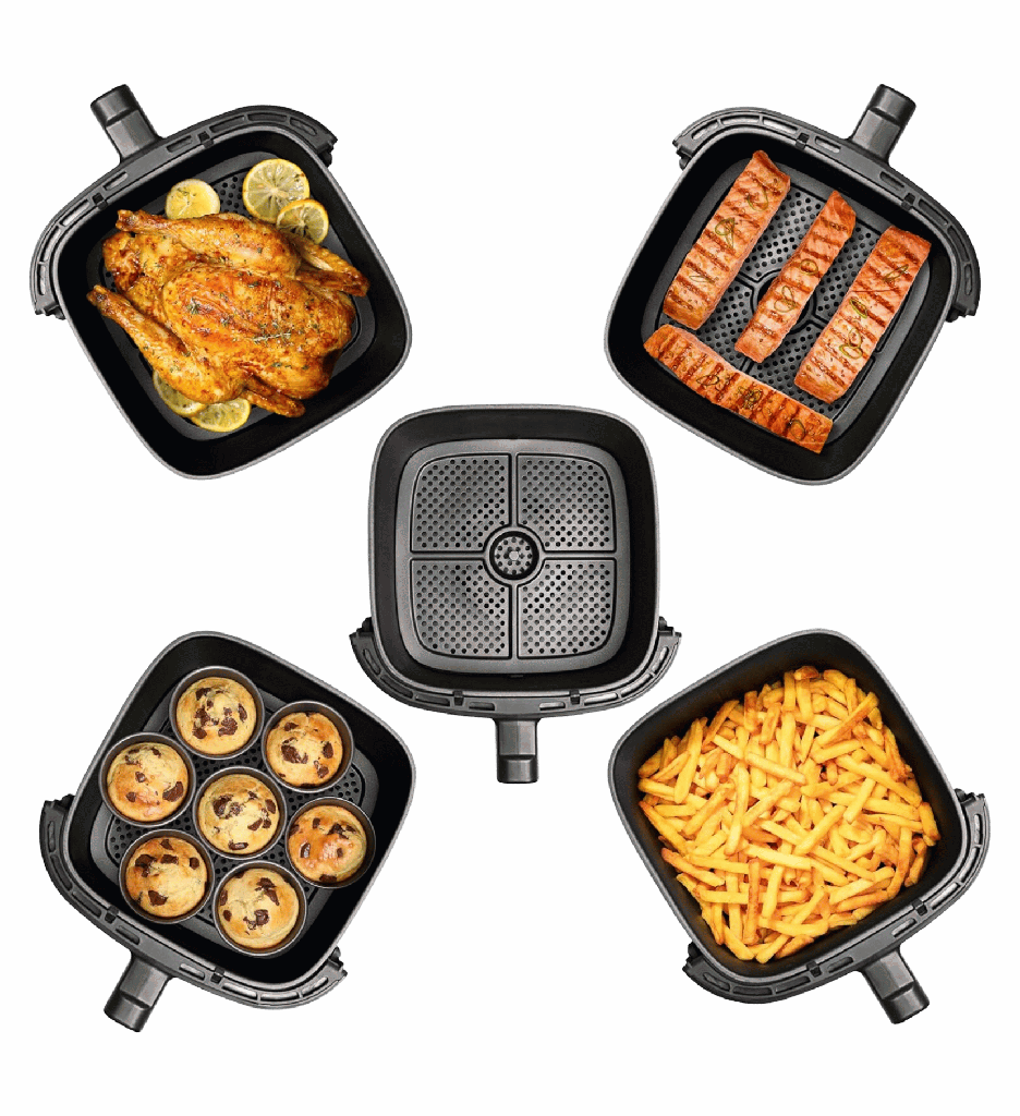 قلايه تيفال 5لتر 1550وات ديجتال اسود 10برنامج EY2458EG