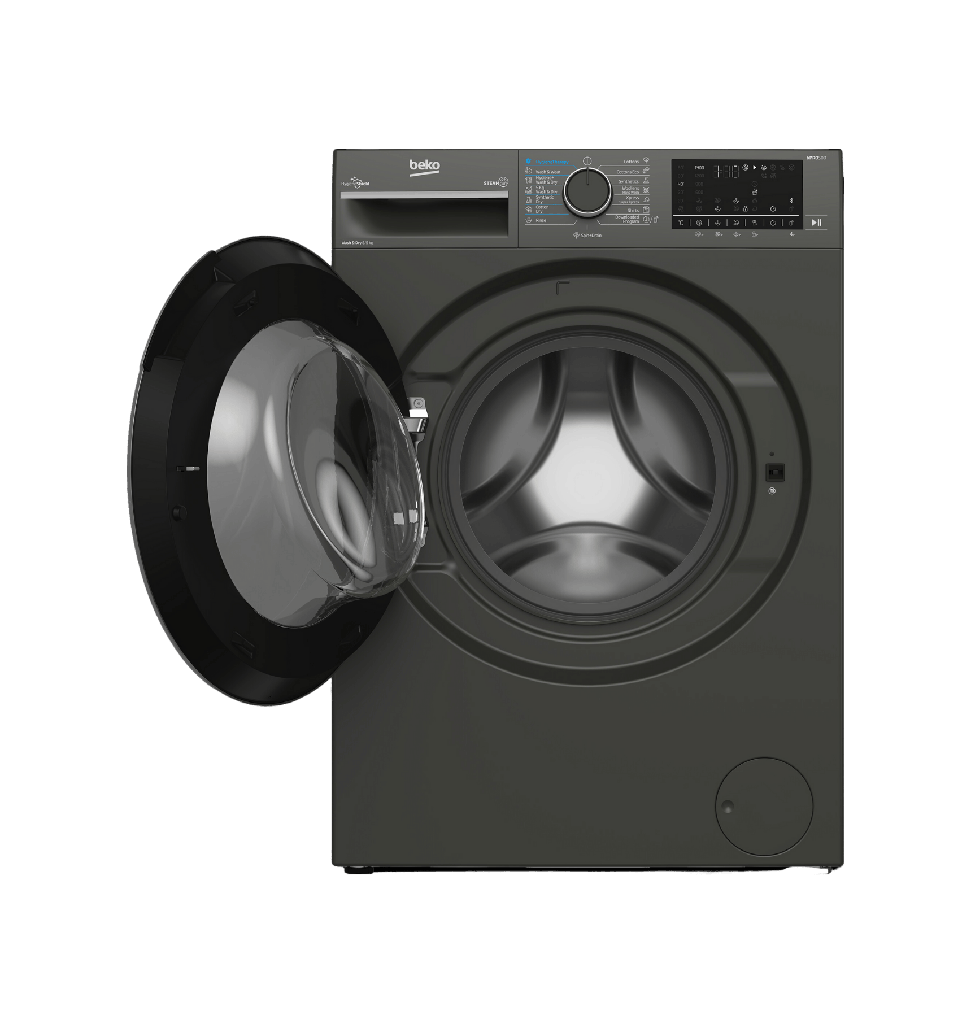 غساله بيكو 8ك 1400 لفه بالمجفف 5ك رمادي ديجيتال انفرتر بالبخار BWD08520MCI