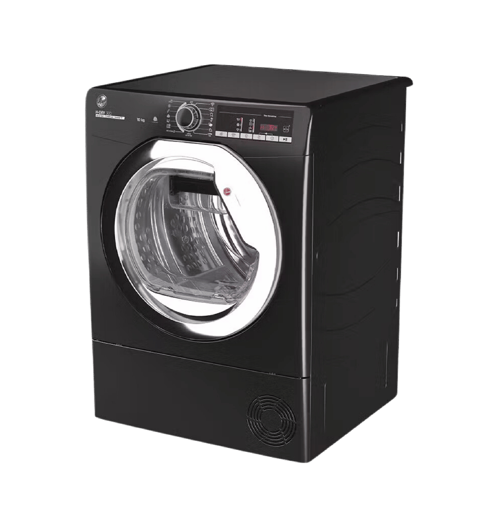 مجفف هوفر 10ك اسود باب كروم WIFI بالمكثف HLEC10TCEB-ELA