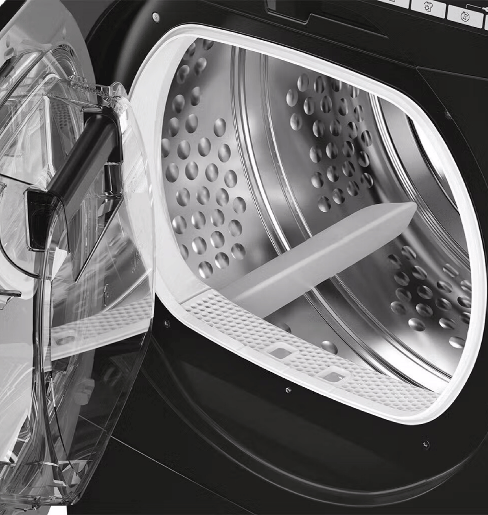 مجفف هوفر 10ك اسود باب كروم WIFI بالمكثف HLEC10TCEB-ELA