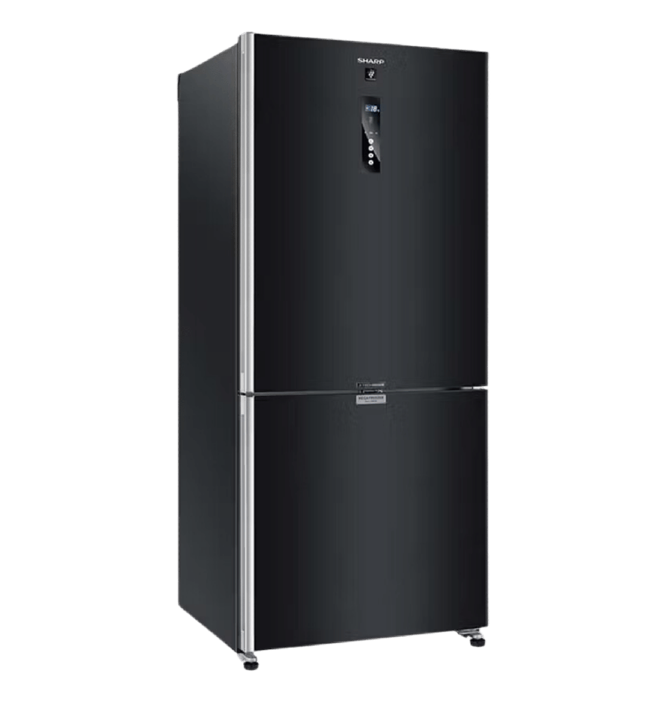 ثلاجه شارب 558 لتر انفرتر هايبرد بلازما ديجيتال فريزر سفلى اسود SJ-PV73K-BK