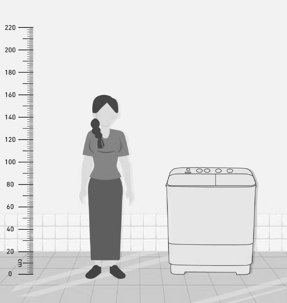 غساله تورنيدو هاف 7ك حوضين الشكل الجديد غطاء اسود TMH-HS07C(WK)