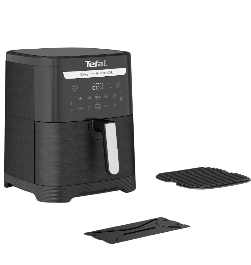 قلايه تيفال ايزي فراي اند جريل XXL ديجيتال 6.5 لتر 1800 وات اسود  EY8018EG