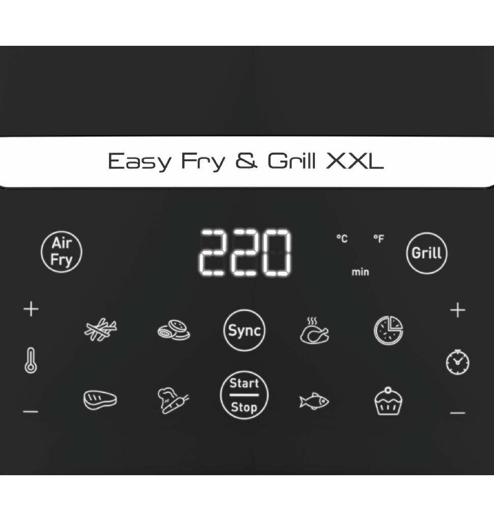 قلايه تيفال ايزي فراي اند جريل XXL ديجيتال 6.5 لتر 1800 وات اسود  EY8018EG