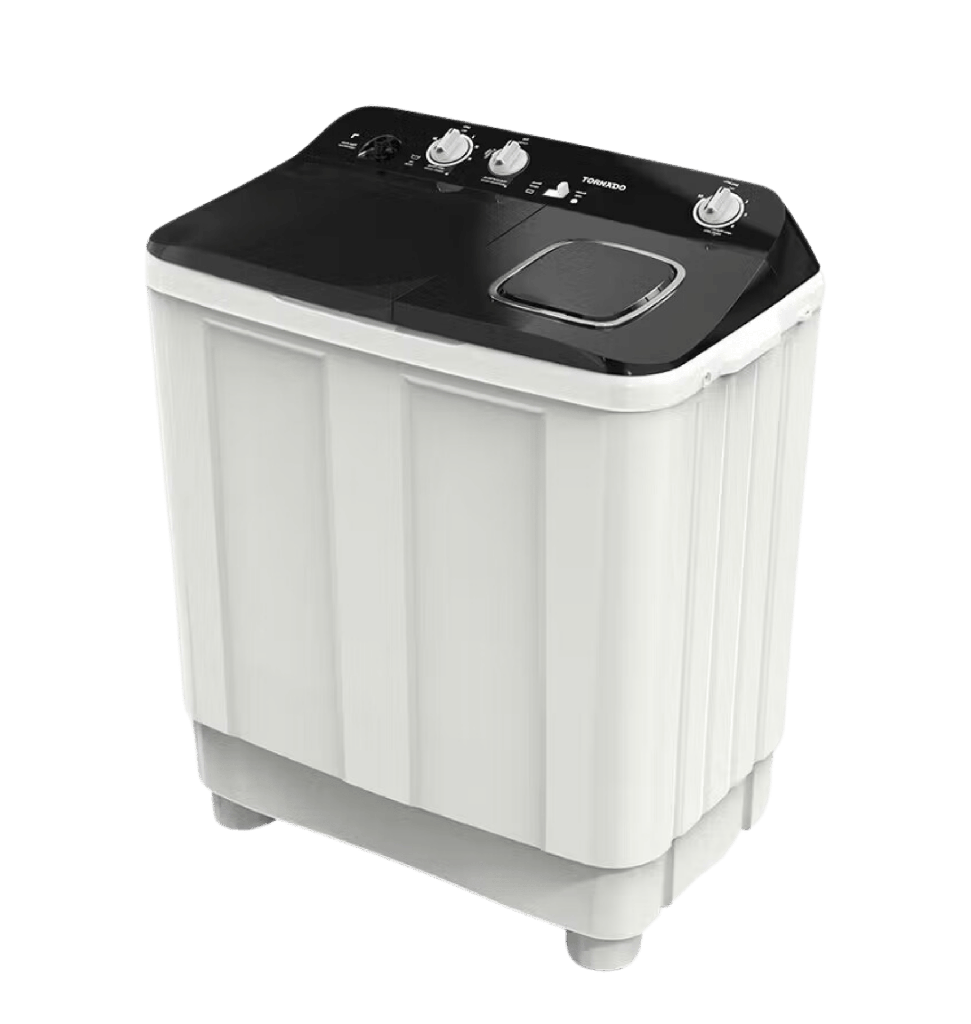 غساله تورنيدو هاف 12ك حوضين الشكل الجديد غطاء اسود TMH-HS12C(WK)