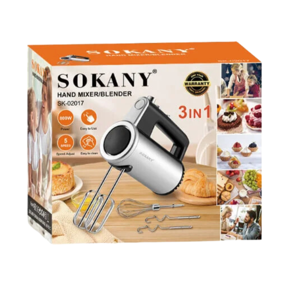 مضرب بيض سوكاني 800 وات 3*1 ستانلس SK-02017