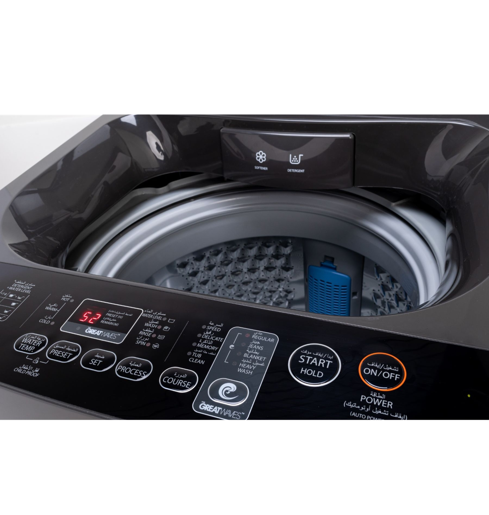 غساله توشيبا توب لود 11ك فضي غامق /ميديا AW-UK1100HUPEG(MK)