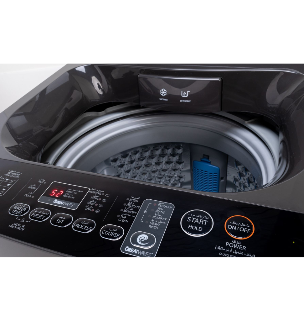 غساله توشيبا توب لود 9ك فضي غامق /ميديا AW-J900DUPEG(MK)