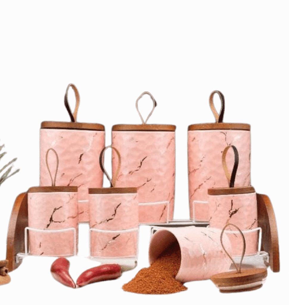 طقم توابل غطا خشب 7 ق بيلكو