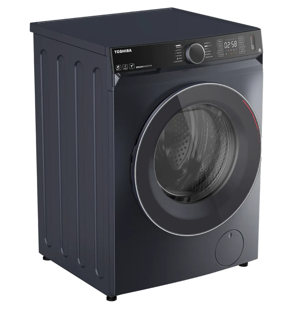 غساله توشيبا اتوماتيك 9ك +6ك مجفف 1400 لفه انفرتر فضي غامق/ميديا TWD-BM100GF4EG(MK)