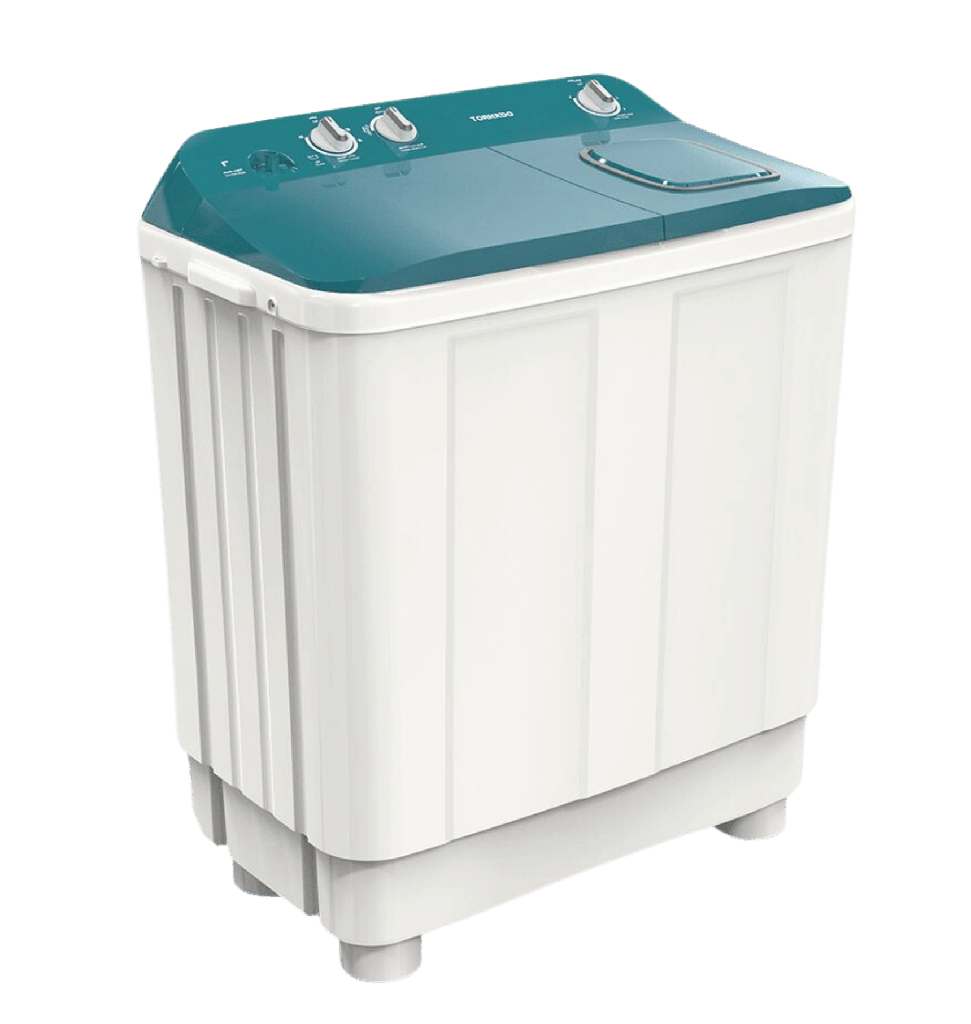 غساله تورنيدو هاف 10ك حوضين الشكل الجديد غطاء توركواز TMH-HS10C(WA)