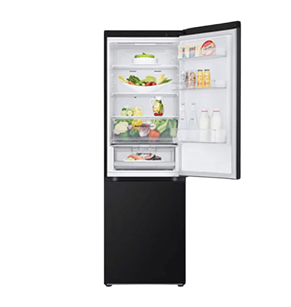 ثلاجه ال جي 341 لتر كومبي اسود انفرتر بولندي GW-B489FS6W