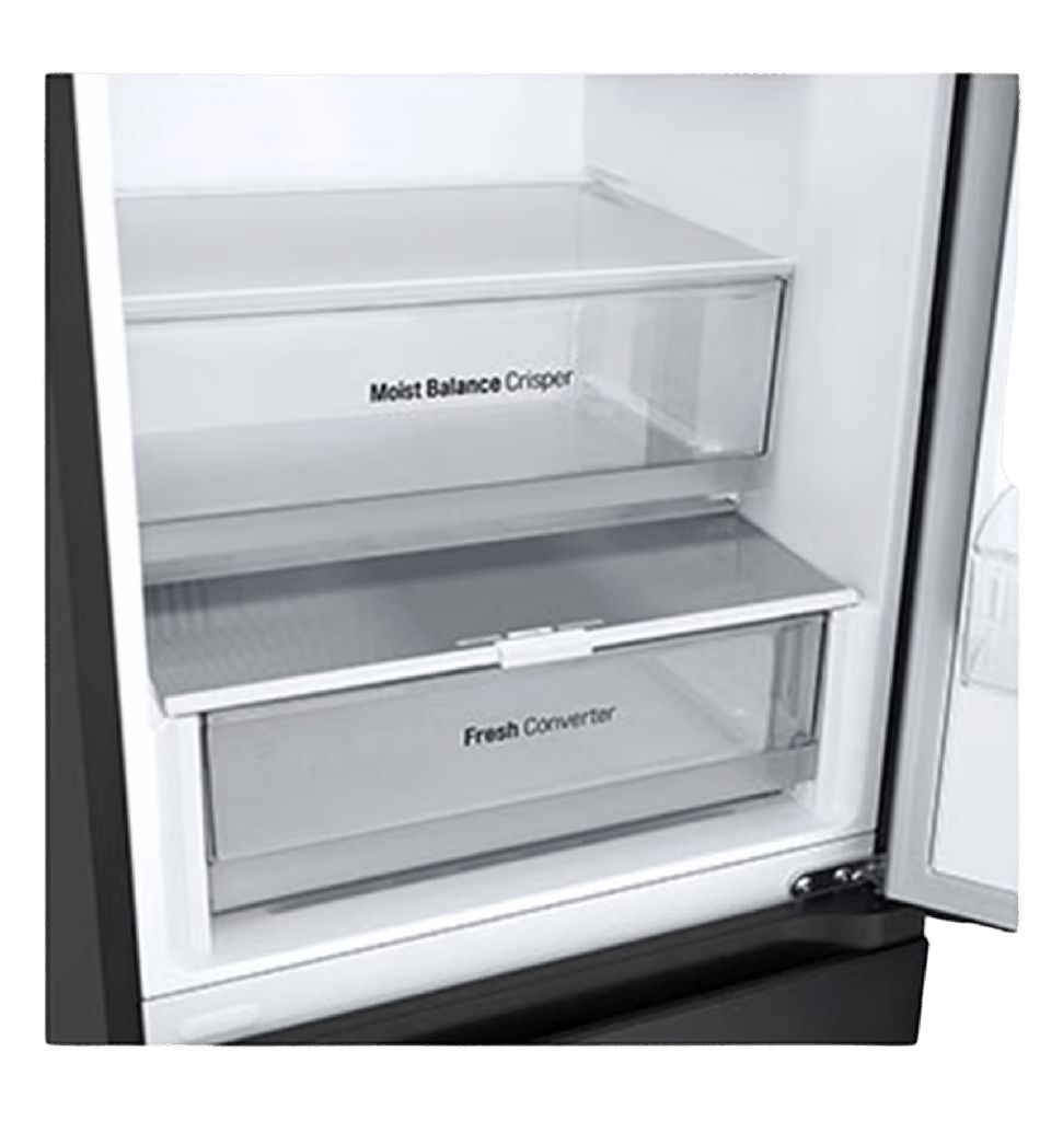 ثلاجه ال جي 341 لتر كومبي اسود انفرتر بولندي GW-B489FS6W