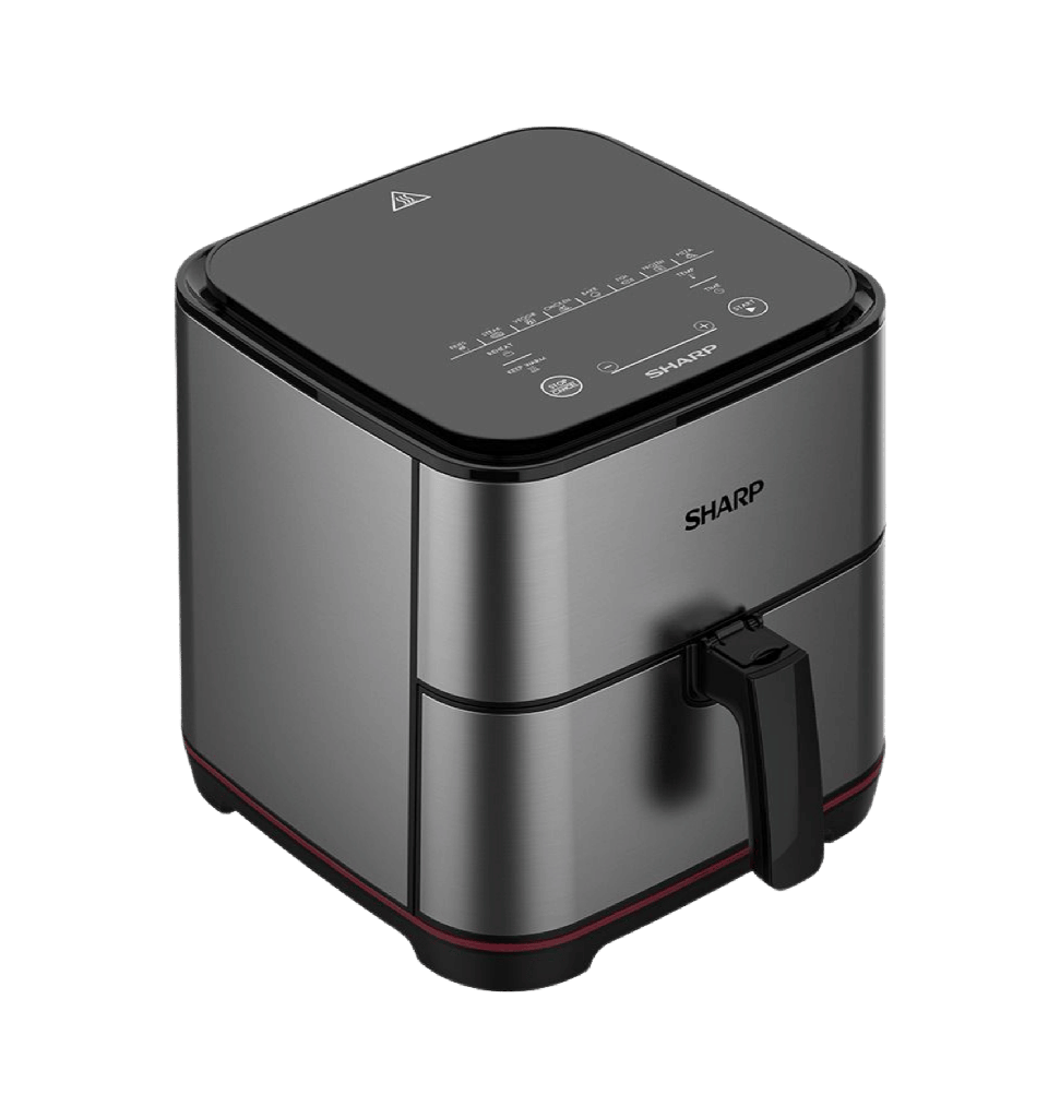 قلايه هوائيه شارب 7لتر 1650وات ديجيتال 8 قوائم ستانلس KF-AF70RT-ES2