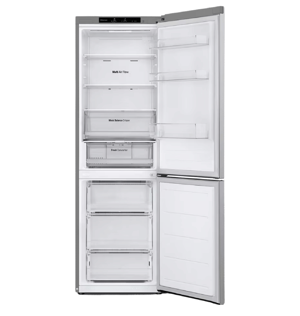 ثلاجه ال جي 341 لتر كومبي سلفر انفرتر بولندي GW-B489FMGW