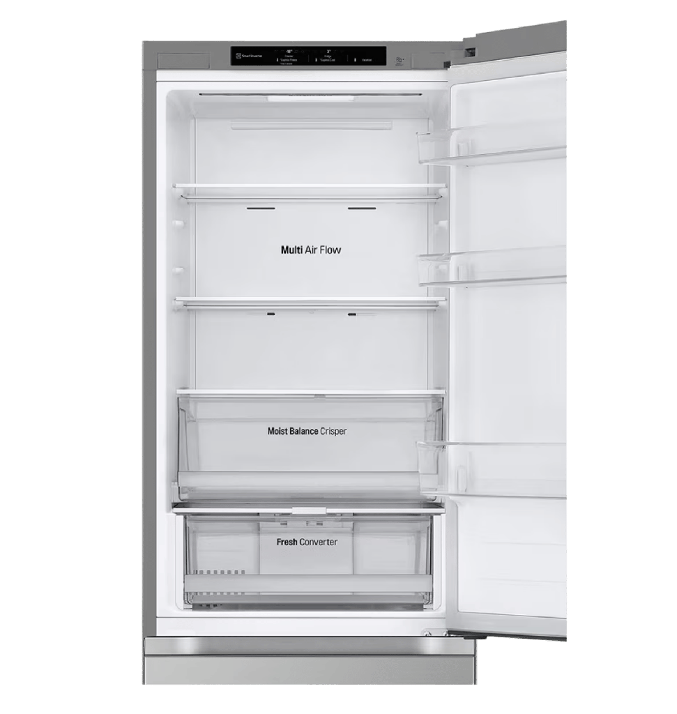 ثلاجه ال جي 341 لتر كومبي سلفر انفرتر بولندي GW-B489FMGW