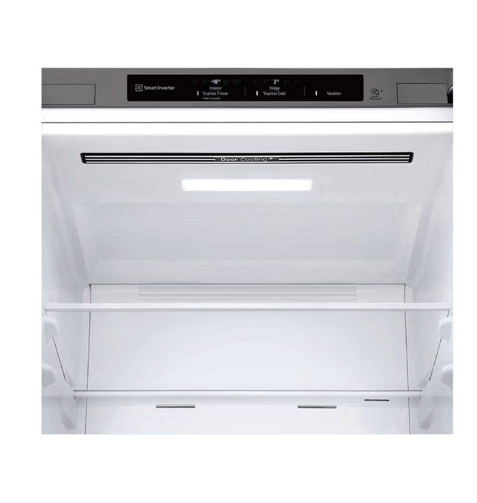 ثلاجه ال جي 341 لتر كومبي سلفر انفرتر بولندي GW-B489FMGW