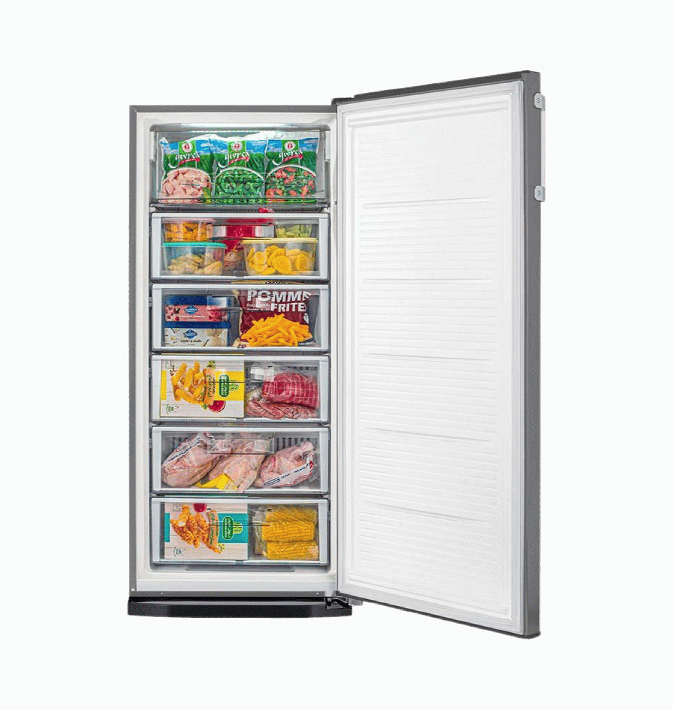 فريزر تورنيدو 6 درج ستانلس غامق انفرتر RH-H22TV-DST