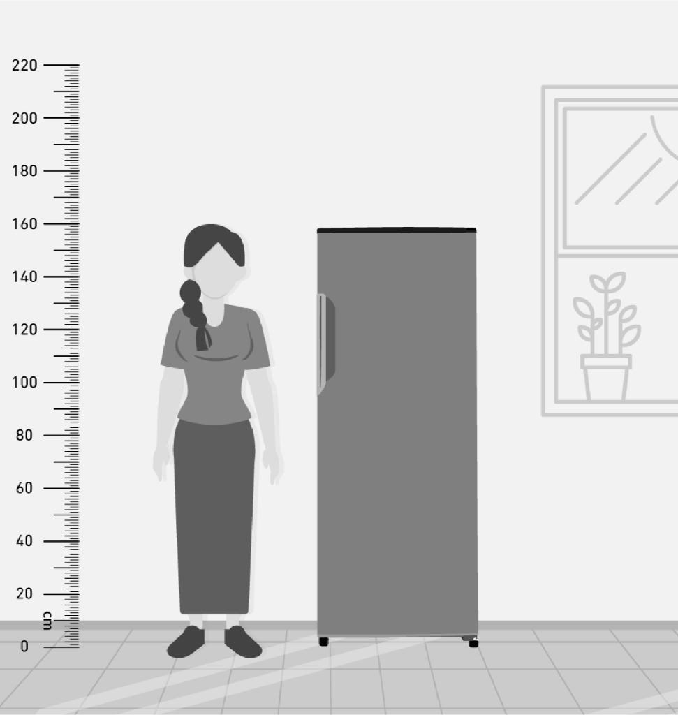 فريزر تورنيدو 6 درج ستانلس غامق انفرتر RH-H22TV-DST