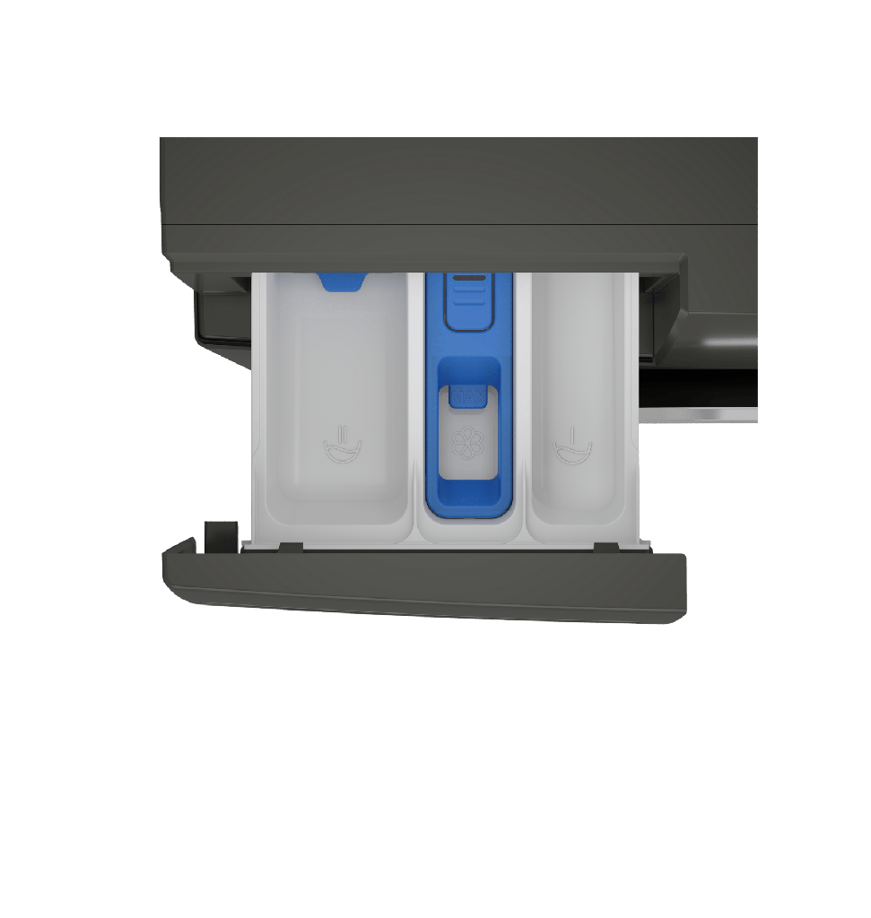 غساله بيكو 12ك 1400 لفه 7ك مجفف رمادي ديجيتال بالبخار انفرتر واي فاي BWD12840MCI