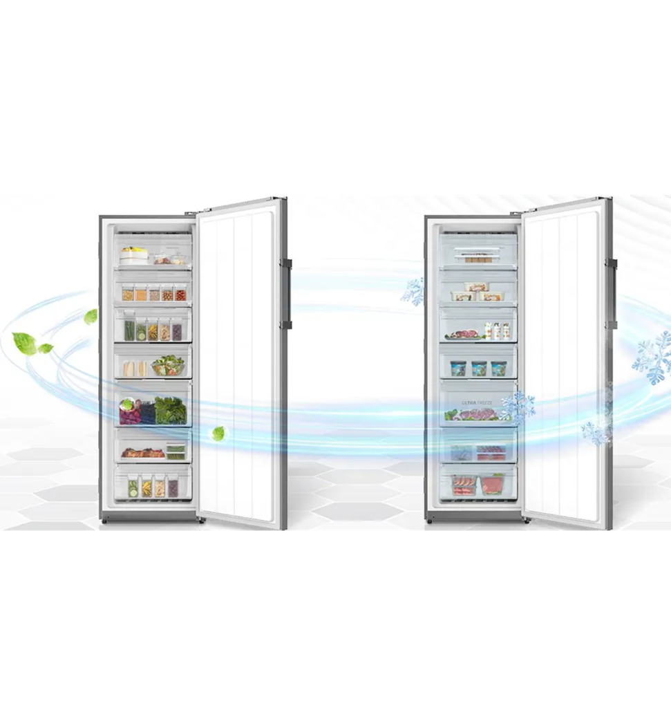 فريزر توشيبا 7 درج 238 لتر سلفر باب ثابت/ميديا GR-RU312WE-DMN(57)