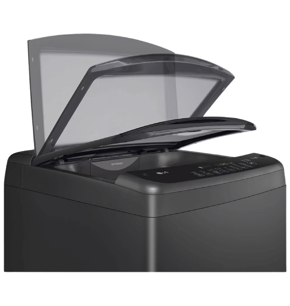 غساله ال جي 12ك فوق رمادي غامق باب هيدروليك T1288NEHGB