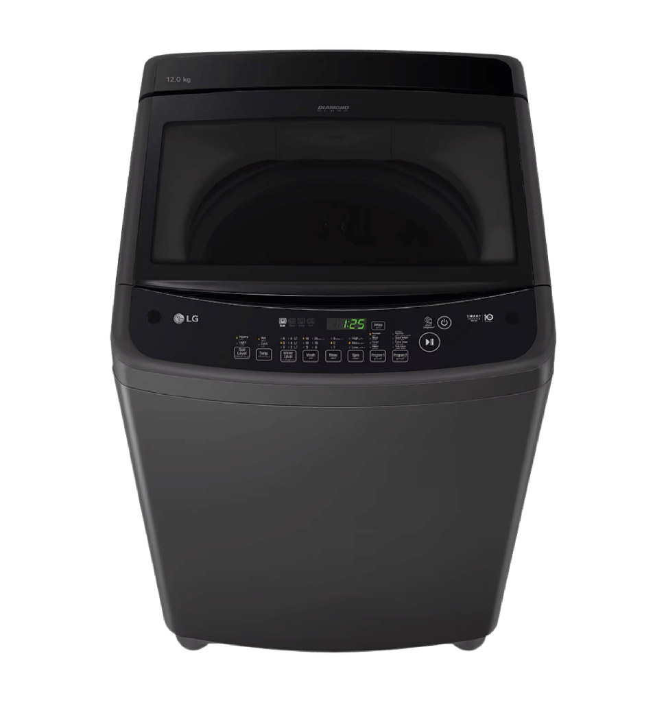 غساله ال جي 12ك فوق رمادي غامق باب هيدروليك T1288NEHGB
