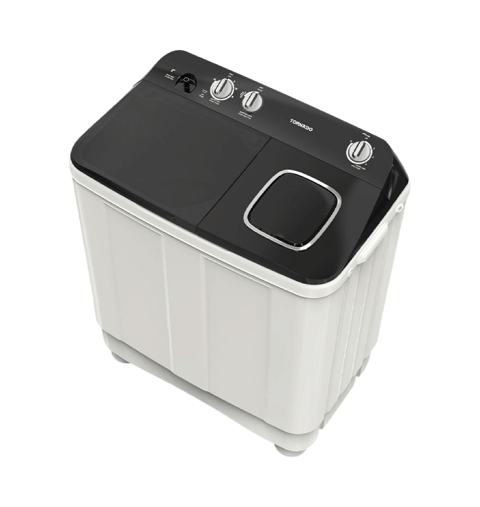 غساله تورنيدو هاف 10ك حوضين بالطلمبه اسود TMH-HS10CP(WK)