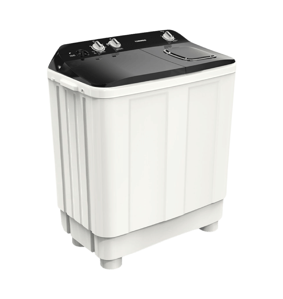 غساله تورنيدو هاف 10ك حوضين بالطلمبه اسود TMH-HS10CP(WK)