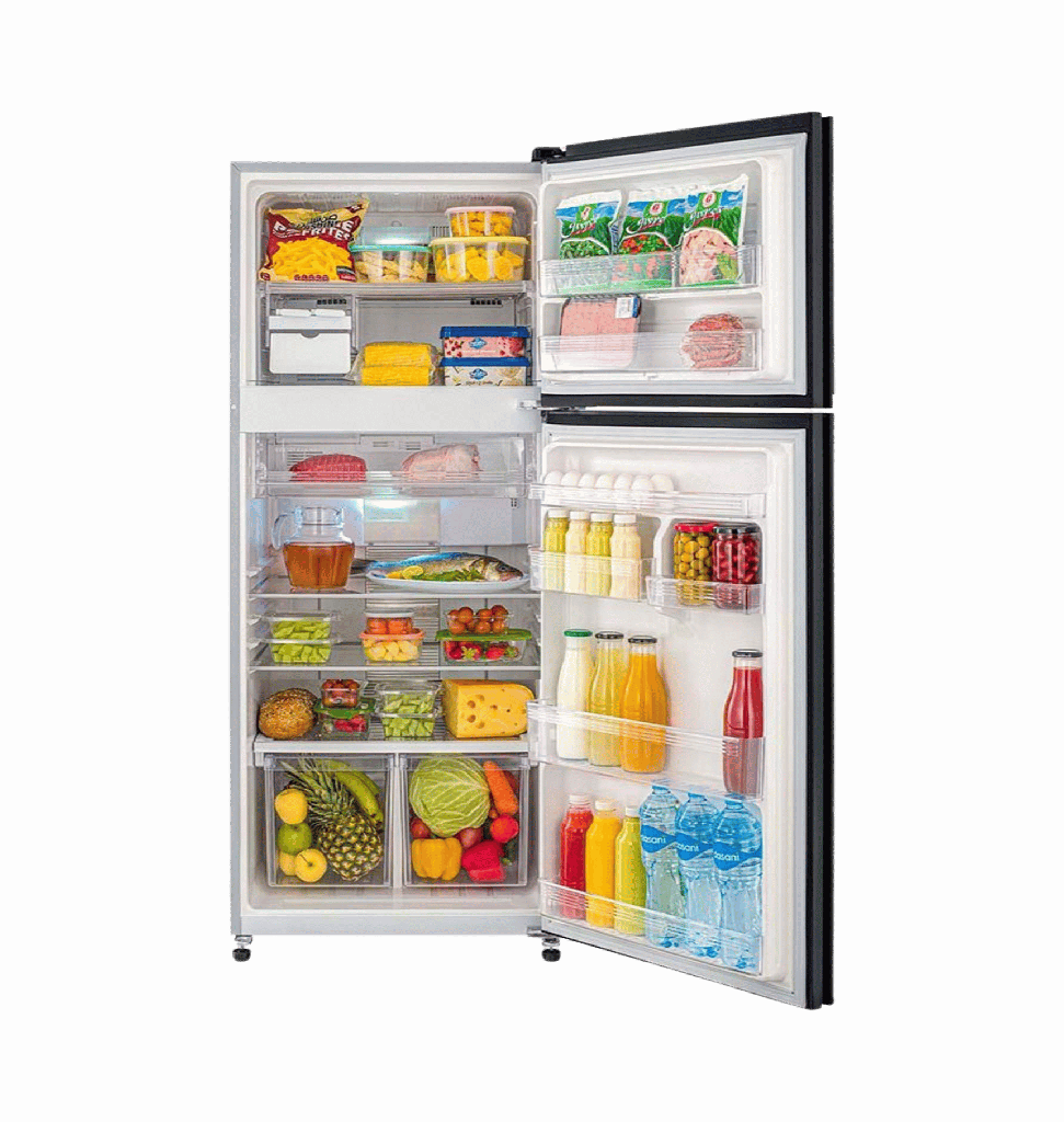 ثلاجه تورنيدو 450 لتر 2 باب ديجيتال انفرتر بصانع مكعبات ثلج سلفر RF-580ATV-SL