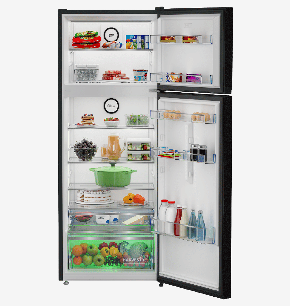 ثلاجه بيكو 406 لتر اسود ديجيتال انفرتر RDNE455M20XBIDB