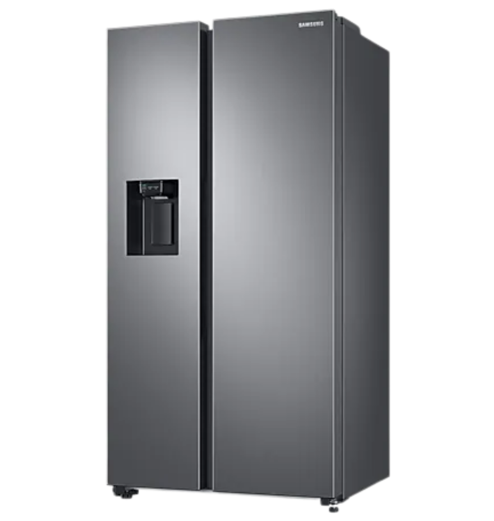 ثلاجه سامسونج 634 لتر سايد باي سايد سلفر بحنفيه RS68A8820S9/MR