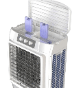مبرد هواء فريش 82 لتر مانوال سمارت سقف ثلج مربع ابيض / رصاصي