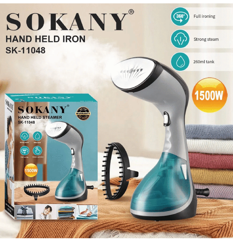 مكواه سوكاني بخار ملابس هاند 1500 وات 260 مل SK-11048