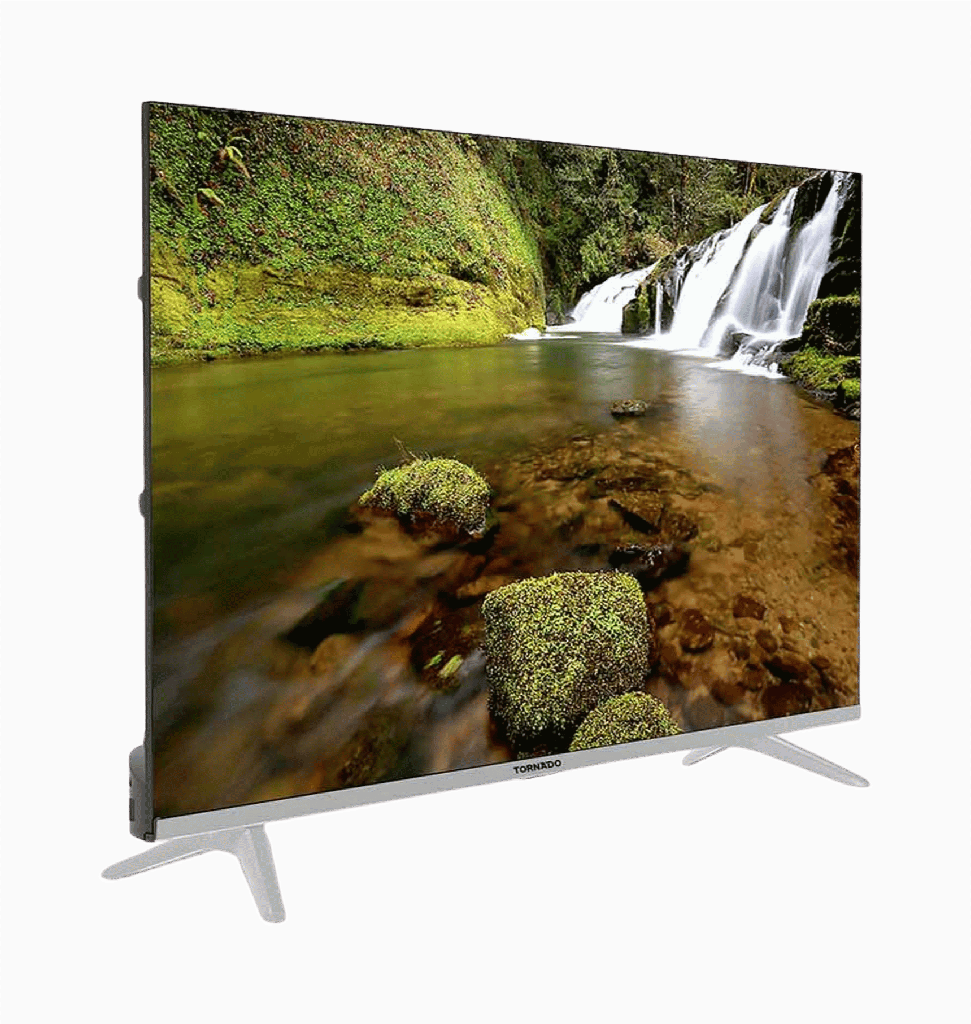 شاشه تورنيدو 55 سمارت 4K اندرويد رسيفر داخلي ريموت بحث صوتي بدون فريم 55UA5300E